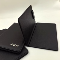 Cartera de Cuero PU Negra de Alta Calidad para Comprobantes de Restaurante, con Cierre Magnético, para Camareros de Hotel