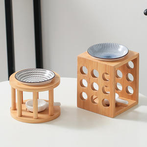 Lampe d'aromathérapie en bois <span class=keywords><strong>de</strong></span> bambou unique plaque <span class=keywords><strong>de</strong></span> fleur porte-bougie <span class=keywords><strong>de</strong></span> qualité d'exportation pour encens aux huiles essentielles porte-encens étrangers - Product Image 2