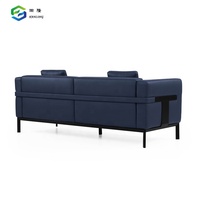 Desain trendi Sofa kantor tiga dudukan Sofa kulit mewah Sofa ruang tamu