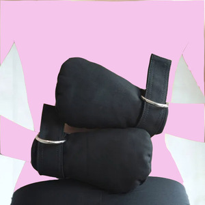 Gants de bondage en cuir noir <span class=keywords><strong>HM</strong></span>, mitaines de bondage, gants de bondage BDSM ABDL, punition, rembourrage doux - Product Image 3