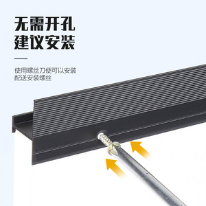 Concealed Wardrobe <b>Door</b> Handle Aluminum Alloy Minimalist Design Lightning Shape Easy Installation For Wardrobe - Product Image 4