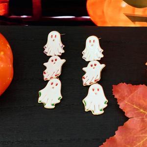 Pendientes de Fantasma Retro de la Colección Little Ghost, Lindos Pendientes de Fantasma para Halloween, Venta al por Mayor de Fábrica para Europa y Estados Unidos, Aleación Principal - Product Image 4