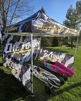 Tente Pop-Up Personnalisée 10x10 10x15 10x20, Imprimée sur Mesure, avec Structure en Aluminium, Imperméable, Anti-UV, Abri Entièrement Couvert, pour Drapeau et Table