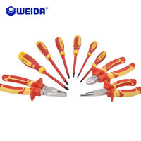 Jeu de tournevis isolés professionnels pour électriciens, certifié VDE GS, 1000V, magnétique, à embouts Phillips et plats, 9 pièces