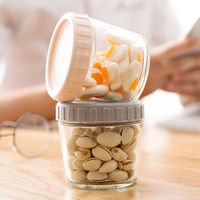 Conteneurs de stockage de nourriture pour bébé, bocaux en verre Transparent Borosilicate, pots réutilisables de 9oz avec couvercles hermétiques, vente en gros