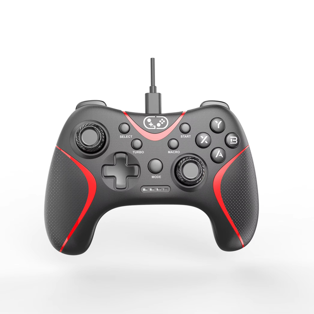 OEM /PC Wired Joystick Gamepad Dual Vibration Motor Turbo Button Programmable Buttons Motion Sensing for PC for 360 Android TV
