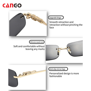 <span class=keywords><strong>2023</strong></span> haut <span class=keywords><strong>de</strong></span> gamme personnalisé hommes dégradé mode <span class=keywords><strong>lunettes</strong></span> <span class=keywords><strong>de</strong></span> <span class=keywords><strong>soleil</strong></span> sans monture carré petit Style ovale avec UV400 lentilles optiques en gros - Product Image 3