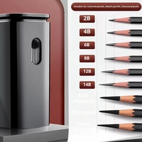 Taille-crayon manuel en plastique créatif pour enfants, fournitures de papeterie, taille-crayon à pointe longue en charbon de bois, cadeau pour enfants
