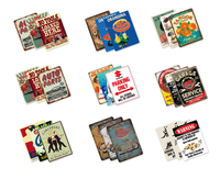 Vente en gros personnalisé en relief Vintage rétro antique tenture murale plaque d'étain affiche en métal pour la maison bar décor promotion publicité
