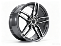 Jantes en alliage forgé personnalisées, 1 pièce, finition noire brillante usinée, 5 branches, 18, 19, 20, 21 pouces, 5x112, 5x114.3, 5x120 pour voiture de sport