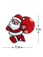 Patchs de Noël personnalisés en chenille, brodés en tissu éponge, motifs Père Noël, Renne, Bonhomme de neige, à coudre sur vêtements, sacs à dos, appliques décoratives