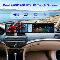 Автомагнитола MOOKAKA 12.3 + 4.99+12.3 дюйма для Honda Accord 7-го поколения (2003-2008) с Android, GPS-навигацией, беспроводным CarPlay и интерактивным экраном