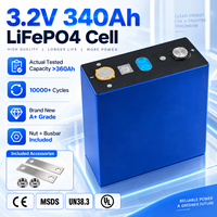 Prix usine Cellule de qualité 3.2V 340Ah (également disponible en 280Ah, 300Ah, 330Ah, 314Ah) Batterie rechargeable LiFePO4 pour système de stockage solaire Garantie 5 ans