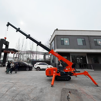 Mini-grue araignée télescopique sur chenilles de 3 tonnes, à moteur diesel et électrique, très populaire