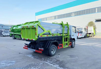 Camion à ordures compacteur Dongfeng 4x2 diesel à boîte de vitesses manuelle et chargement latéral, véhicule professionnel de transfert de déchets pour hôtels