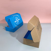 Logo personnalisé en Carton ondulé rose, boîte de courrier, emballage de vêtements pour T-shirt, vêtements, 50 pièces