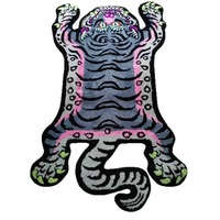 Tapis moderne et cool à motif abstrait de tigre extraterrestre, antidérapant et anti-taches, pour la décoration de la chambre d'un adolescent, du dortoir ou du salon