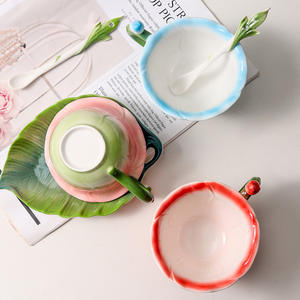 Tasse à café en céramique de porcelaine de luxe Offre Spéciale de 160ml 180ml 650ml tasse de Style arabe réutilisable de conception de Rose colorée pour le cadeau <span class=keywords><strong>des</strong></span> <span class=keywords><strong>amis</strong></span> - Product Image 3