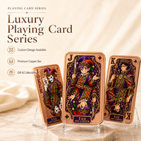 Pièce de poker porte-bonheur en cuivre fin 999 de 1 oz, à haute relief, peinte aux UV, finition effet proof, cadeau pour les amateurs de jeux de cartes