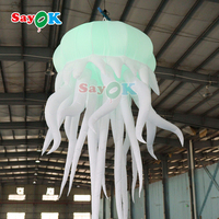 Costume scène décoration gonflable led méduse gonflable suspendu méduse ballon lampe avec lumière led