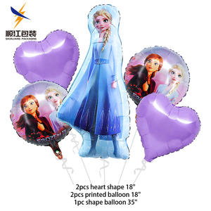 Ballons en feuille d'aluminium Elsa Olaf Frozen Princess, lot de 5, très vendus, pour la fête des mères, les anniversaires, les baby showers, les jouets pour enfants, les décorations - Product Image 1