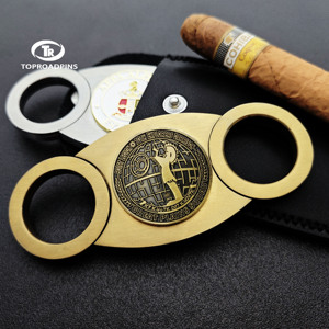 Anniversaire Souvenirs Cadeaux En Acier Inoxydable De Mode Accessoires De Fumer Porte-Cigare Avec Cutter - Product Image 1