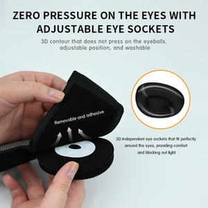 2025 biểu tượng tùy chỉnh 3D màn có thể điều chỉnh Cốc mắt ngủ mặt nạ có thể tháo rời Lash mở rộng bộ nhớ bọt 3D có thể điều chỉnh Mặt nạ mắt - Product Image 4