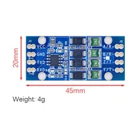 Placa convertidora RS422 a TTL, módulo de transferencia de señal bidireccional dúplex completa compatible con MCU de un solo chip de 3,3 V y 5 V