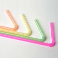 Pailles en PLA colorées certifiées par l'usine, taille personnalisée, à embout plat, sans danger pour les aliments, jetables, biodégradables, pour boissons froides