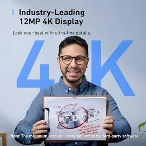 AnkerAnkerWork <span class=keywords><strong>C310</strong></span> <span class=keywords><strong>Webcam</strong></span> 4K 12 Mégapixels avec autofocus IA, microphone antibruit, cache de confidentialité, champ de vision réglable pour les appels vidéo HDR - Product Image 2