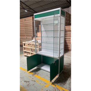<span class=keywords><strong>Vitrine</strong></span> de salon en <span class=keywords><strong>bois</strong></span> <span class=keywords><strong>et</strong></span> en verre avec éclairage LED <span class=keywords><strong>et</strong></span> affichage LED - Product Image 5