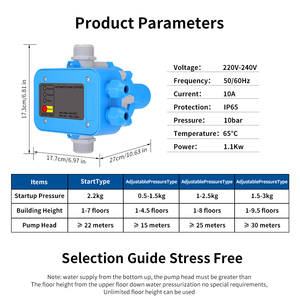 <span class=keywords><strong>Controlador</strong></span> Electrónico <span class=keywords><strong>de</strong></span> Presión Automática para <span class=keywords><strong>Bomba</strong></span> <span class=keywords><strong>de</strong></span> <span class=keywords><strong>Agua</strong></span>, Interruptor Automático para <span class=keywords><strong>Bomba</strong></span> - Product Image 2