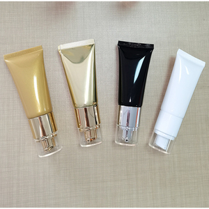 30g 40g 50g Gold <b>Black</b> White Empty Plastic Cosmetic Tubes With Screw Cap Vacuum <b>Pump</b> Packaging For Lotion Foundation BB Cream - Product Image 6