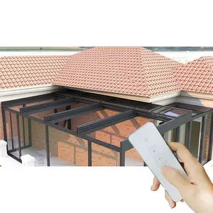 Aluminum Profile Waterproof Design 980*1340 Home Atrium Motorized Smart Operable Tempered Glass Led Roof Window Skylight