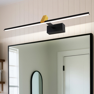 Modern LED Wall <b>Lamp</b> Black Aluminum Alloy <b>Touch</b> Control Dimmable 3500K Warm White for Bathroom Mirror Vanity - Product Image 5
