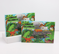 FAVORCRAFTS Boîte de calendrier de l'Avent pliable et portable personnalisée, 24 jours, compte à rebours de Noël, emballage boîte mystère perforée