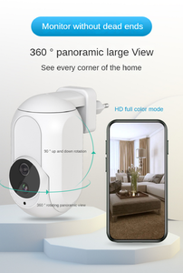 Caméra de surveillance intérieure Tuya Plug 350° 1080P avec rotation à distance, vision nocturne infrarouge, Pan-Tilt et Cloud IP pour la sécurité domestique - Product Image 6