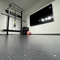 Tapete de Gimnasio Portátil de Goma de Alta Densidad Antideslizante para Ejercicio en Casa y Fisicoculturismo
