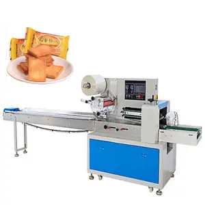 Pillow type packaging machine for snack machine to pack horizontal sort out