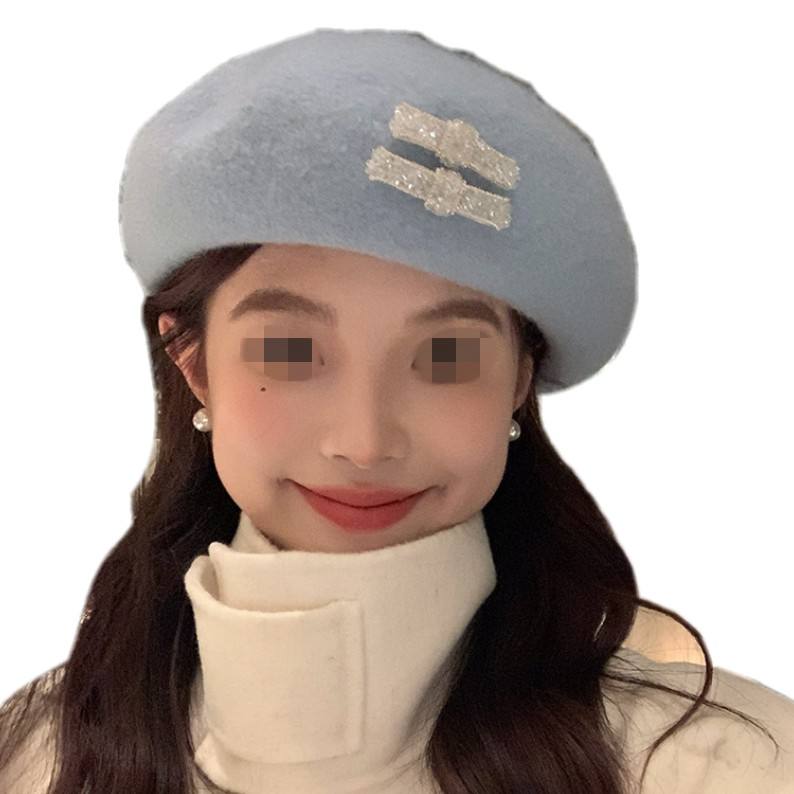 2025 New Women's Fashion Ladies Women Girl's Cute Sky Blue Beret