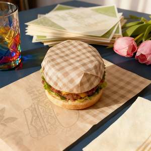 Papier ciré anti-graisse pour sandwich, hamburger, boulette de riz, rouleau de poulet, emballage alimentaire, doublure - Product Image 6