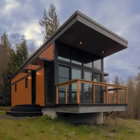 Maison conteneur de luxe à 2 étages de 40 pieds de haut, de qualité supérieure, en bois, type conteneur maritime