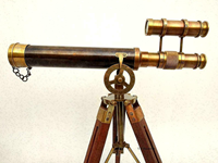 Haute norme montagne Griffith Astor Double baril marron télescope astronomique télescope nautique debout avec support de trépied