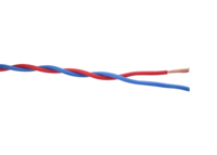 Câble électrique haute performance 2 conducteurs 1,0 mm² rouge-bleu torsadé, en cuivre sans oxygène, ignifuge, certifié IEC pour