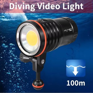 12000lm COB sạc lặn ánh sáng IP68 100m không thấm nước video nhiếp ảnh tìm kiếm & cứu hộ Pin gói lặn video ánh sáng 4k - Product Image 6