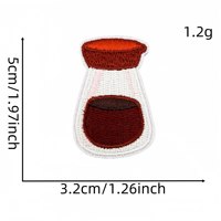 Patchs brodés thermocollants mignons en gros sur le thème du sushi, appliques Kawaii de nourriture japonaise (Wasabi, Sauce Soja) pour vêtements, sacs et décoration DIY