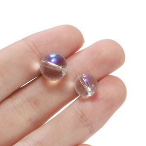 <b>Crystal</b> Glass Round <b>Beads</b> 6mm Iridescent Loose <b>Beads</b> For Bracelet Making - Product Image 2