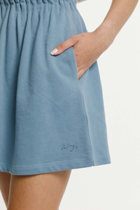 Nouvelle <span class=keywords><strong>jupe</strong></span> en <span class=keywords><strong>jersey</strong></span> de coton respirant pour femmes en gros poches brodées fermeture à la <span class=keywords><strong>taille</strong></span> haute <span class=keywords><strong>élastique</strong></span> Style décontracté été chaud - Product Image 5