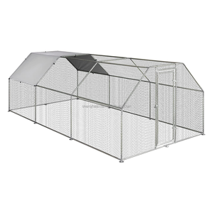 <span class=keywords><strong>Poulailler</strong></span> domestique en acier facile à installer pour volailles et lapins, avec un <span class=keywords><strong>poulailler</strong></span> à toit plat en maille pour les fermes - Product Image 1