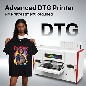 Stampante DTG a Getto d'Inchiostro Professionale a Doppia Stazione con Inchiostro DTF Ecologico per Tessuti in Pelle, Stampa Digitale ad Alta Risoluzione per Abbigliamento - Product Image 1